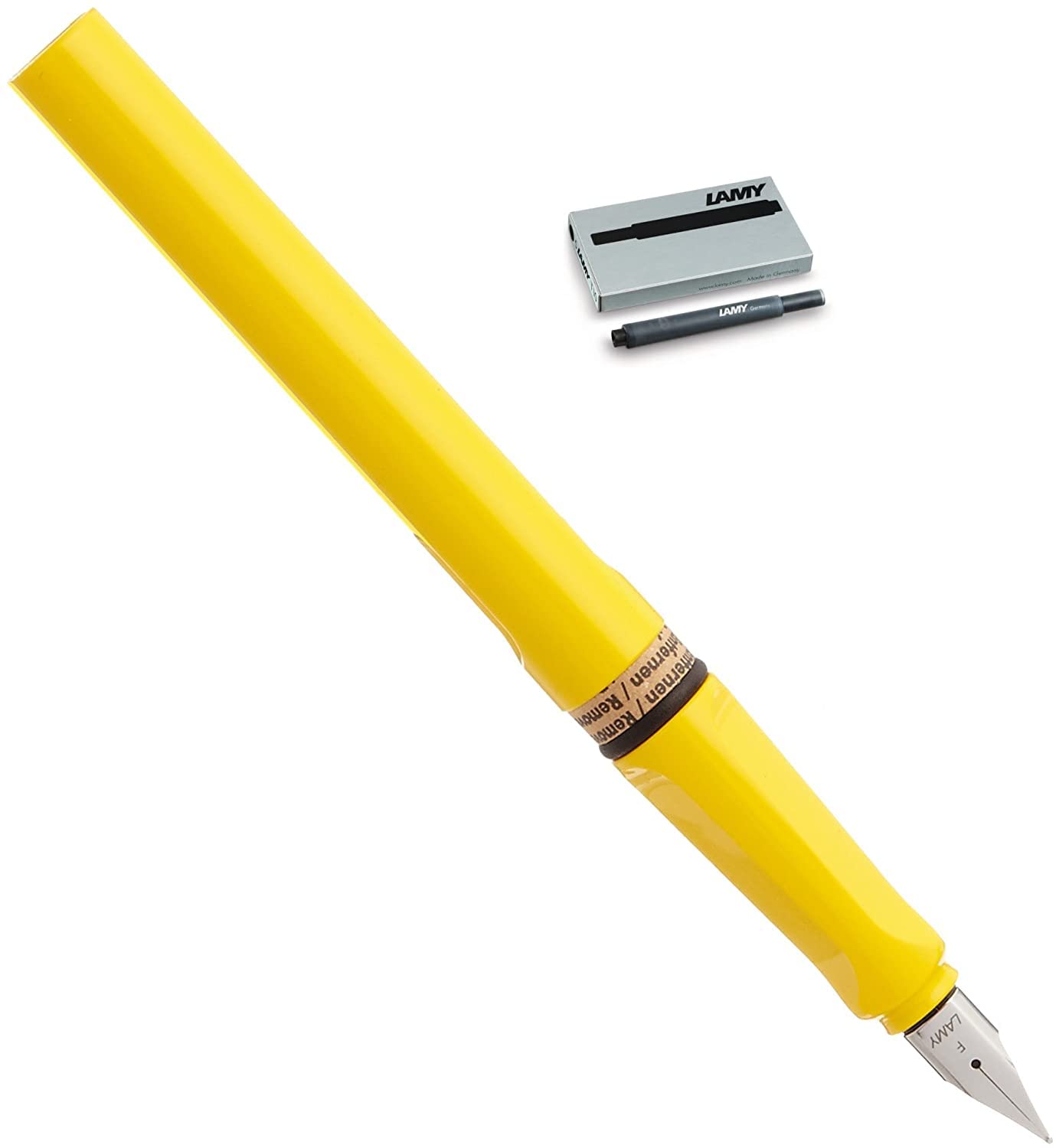 Amazon.com : Lamy Safari Fountain Pen (18F) Yellow + 5 Black Ink